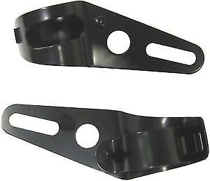 Headlight Brackets Black to fit forks 37mm to 42mm (Pair)