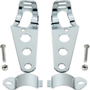 Headlight Brackets Chrome to fit forks 30mm to 37mm (pair)