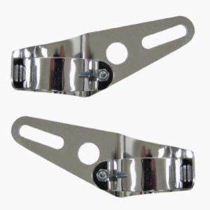 Headlight Brackets Chrome to fit forks 37mm to 42mm (Pair)