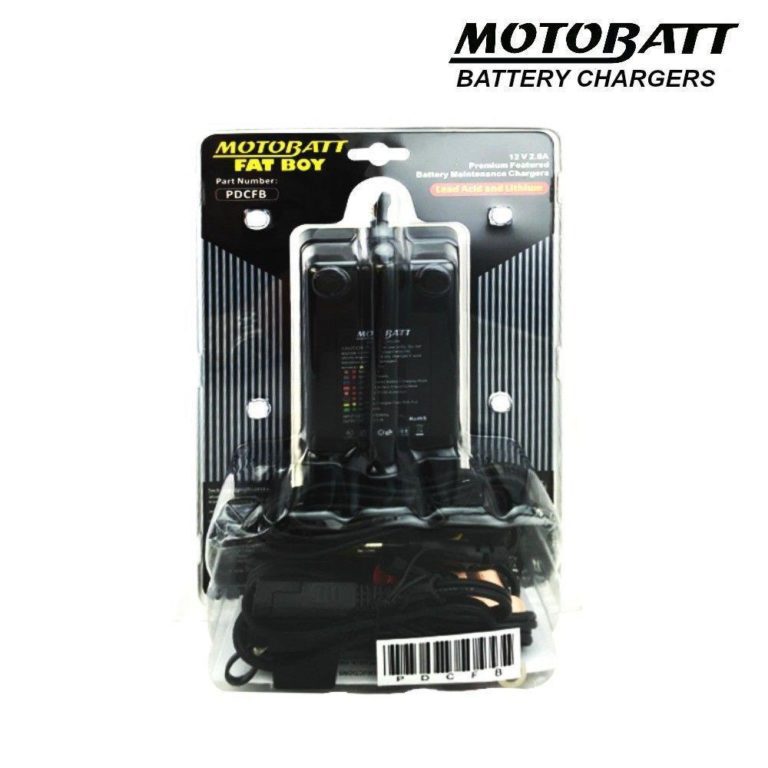Motobatt 12v Fat Boy Motorcycle Battery Charger 9 Stage 2.0A
