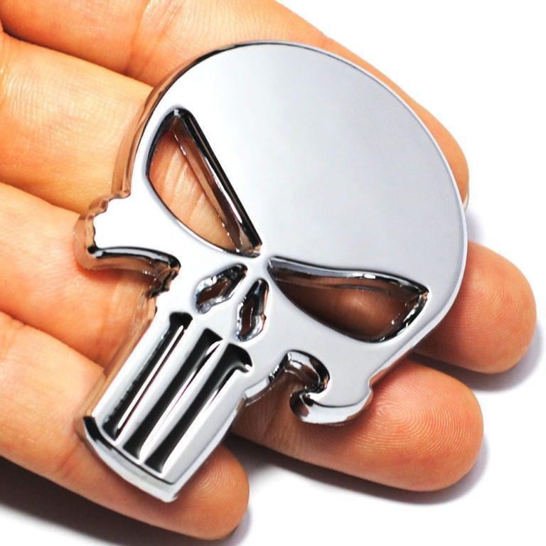 Punisher Skull 3D Metal Emblem Badge sticker