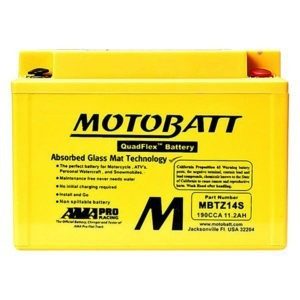 Motobatt AGM Battery MBTZ14S 11AH CCA:190A