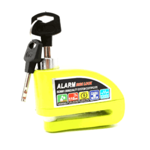 Motorcycle Motorbike Bike Disc Lock Alarm + Keys Security + Bag Yellow Anti theft