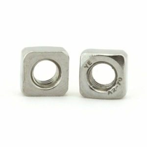 Stainless Steel Motorcycle Battery Square Nut x 2