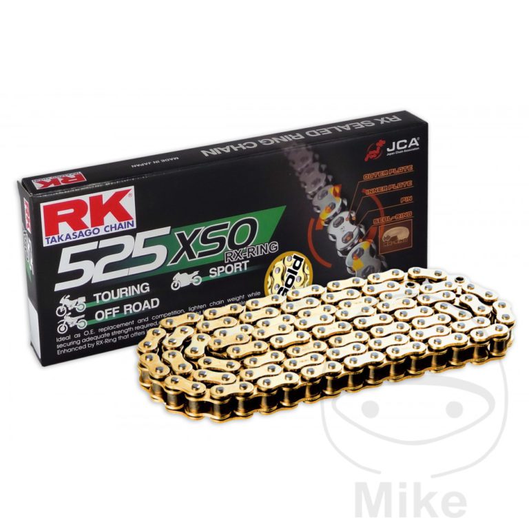 RK X-Ring Gold/Black 525XSO/108 Open Chain With Rivet Link for ApriliaMotorcycle