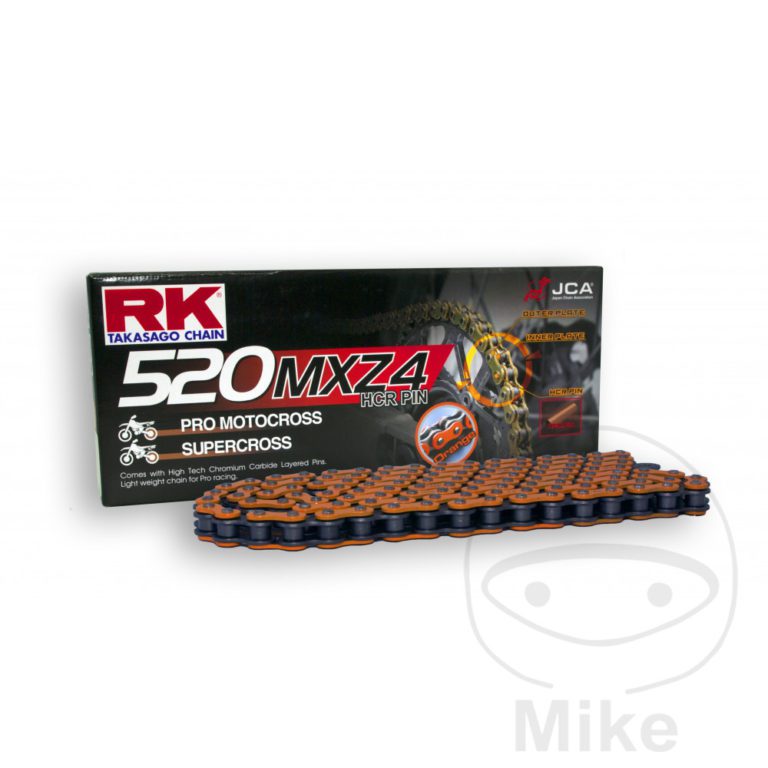 RK Racing Orange  520 MXZ4 114 LINKS OpenChain With Split Link for GasMotorcycle