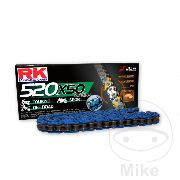 RK X-Ring Blue 520 XSO/112 Open Chain With Rivet Link for Aprilia Motorcycle