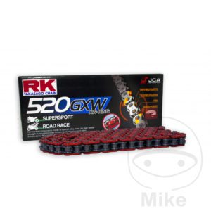 RK XW Ring Red 520GXW/114 Open Chain With Rivet Link for Honda Motorcycle