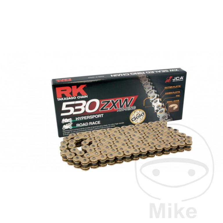 RK XW Ring Gold/Black 530ZXW/120 Open Chain With Rivet Link for Honda Motorcycle