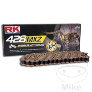 RK Racing Gold/Black 428MXZ/118 Open Chain With Spring Link for Honda Motorcycle