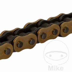 DID X-Ring Gold/Black Open Chain with Clip Link for Motorcycle