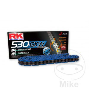 RK XW Ring Blue 530GXW/110 Open Chain With Rivet Link for Honda Motorcycle