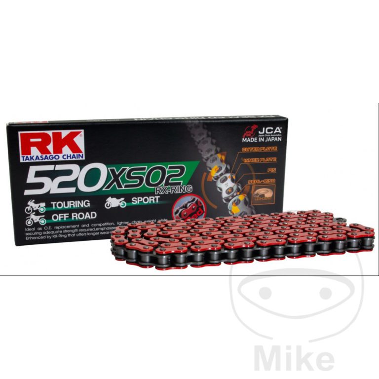 RK X-Ring Red 520XSO2/114 Open Chain With Rivet Link for Aprilia Motorcycle