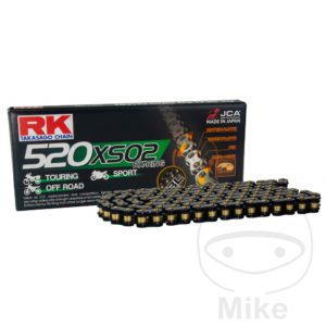 RK XW-Ring Black/Gold 520XSO2/108 OpenChain With RivetLink for ApriliaMotorcycle