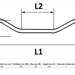 MPS Handlebar 1” Chrome 7” Rise Without Dimples for Motorbikes