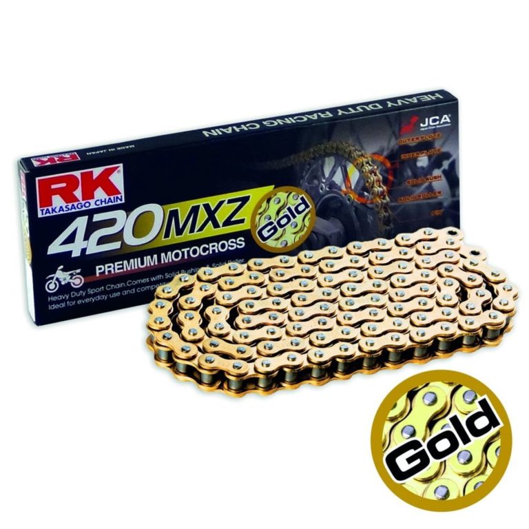 RK Chain Heavy Duty Mxz Premium Motocross Pro-Mx Gold 420-120L for Motorbikes