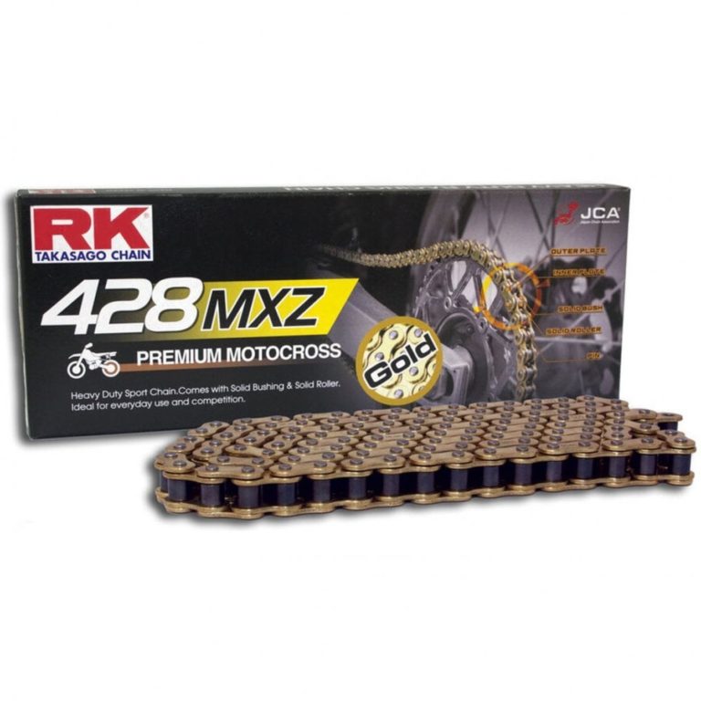 RK Chain Heavy Duty Mxz Premium Motocross Pro-Mx Gold 428-100L for Motorbikes