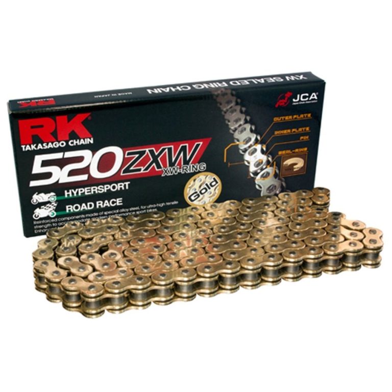 RK Chain Super Heavy Duty Xw-Ring Gold Zxw 520-100L (42.0Kn) for Motorbikes