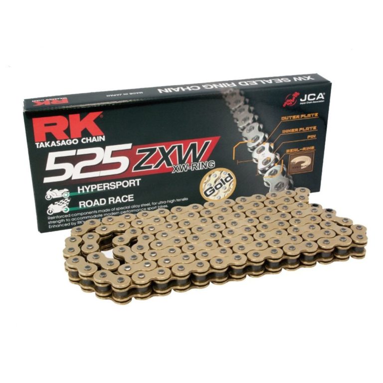 RK Chain Super Heavy Duty Xw-Ring Gold Zxw 525-100L (46.4Kn) for Motorbikes