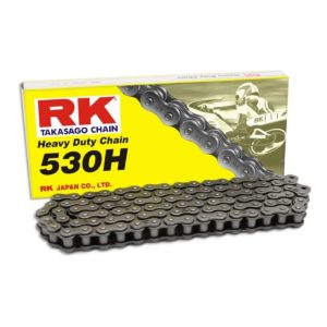 RK Chain Heavy Duty Black 530H 530-126L (34.3Kn) for Motorbikes