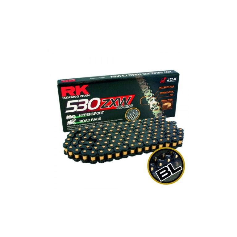 RK Chain Super Heavy Duty Xw-Ring Black/Gold Zxw 530-120L (49.8Kn)for Motorbikes