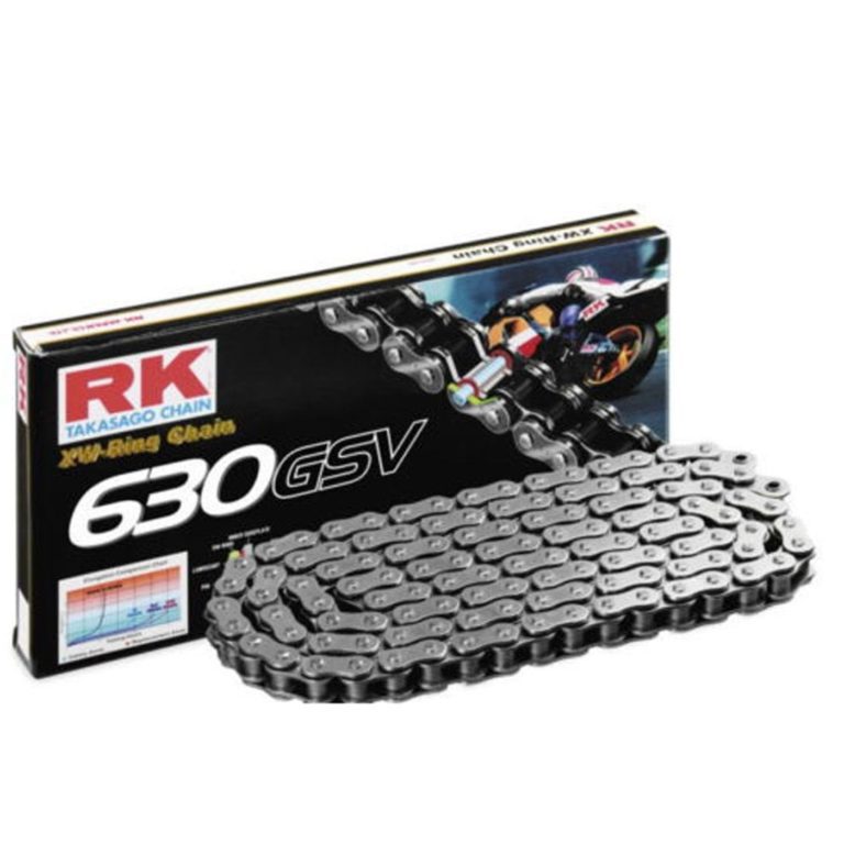 RK Chain Heavy Duty Classic Motorcycle Xw-Ring Silver Gsv 630-098L for Motorbike