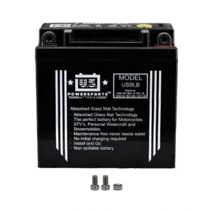 US Powersports Battery US9LB Sealed 12v 9AH L:137mm H:139mm W:76mm CB9L-B