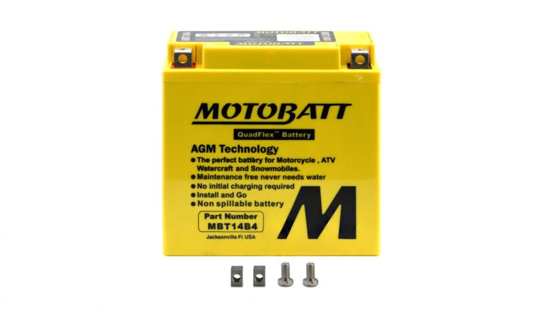 Motobatt Battery MBT14B4 12v 13AH YT14BBS, YT14B4 L:150mm x H:145mm x W:70mm