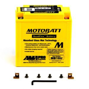 Motobatt Battery MB16U 12v 20AH CCA:240A YB16BA L:160mm x H:161mm x W:90mm