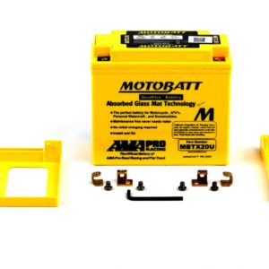 Motobatt Battery MBTX20U 12v 21AH YTX20LBS, YB16A L:175mm x H:155mm x W:87mm