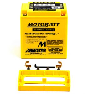 Motobatt Battery MBTX30U CCA:385A YB30LB, 53030 L:166mm x H:175mm x W:126mm
