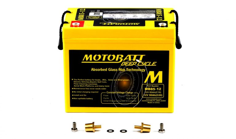 Motobatt Deep Cycle Battery MB90-12 L:260mm x H:210mm x W:170mm (BCI Group 24)