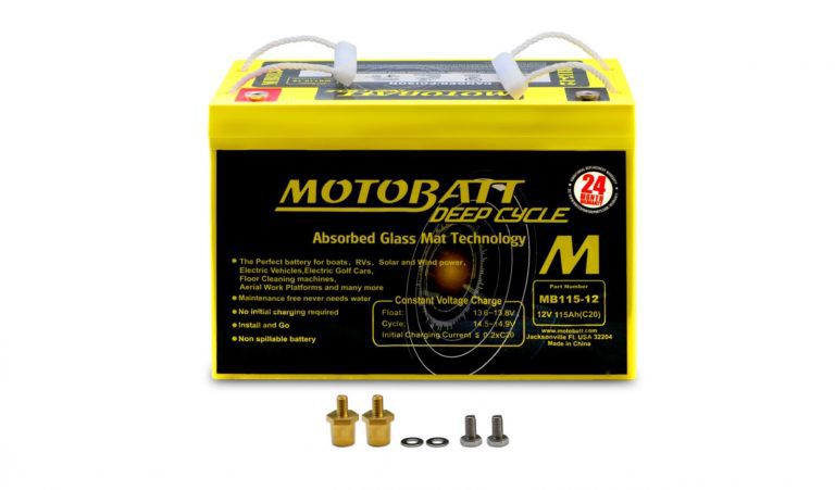 Motobatt Deep Cycle Battery MB115-12 L:305mm x H:210mm x W:170mm (BCI Group 27)