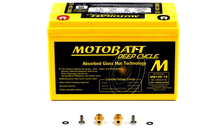 Motobatt Deep Cycle Battery MB130-12 L:330mm x H:215mm x W:170mm (BCI Group 32)