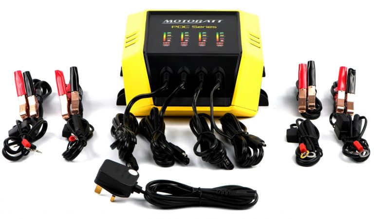 Motobatt PDC4x2A Quad Bank Battery Charger, 9 Stage 2.0A for Motorbikes