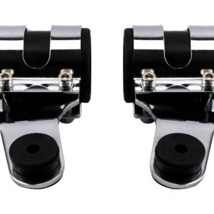 Headlight Brackets Chrome Deluxe (With Rubbers) To Fit 37mm to 41mm Forks