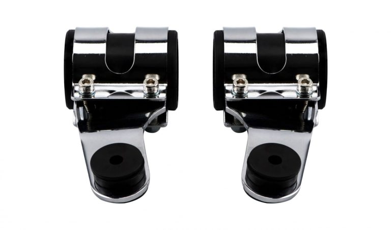 Headlight Brackets Chrome Deluxe (With Rubbers) To Fit 37mm to 41mm Forks