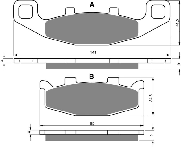 Goldfren S33-013,VD427,FA129,FDB481/R,SBS597 for Motorbikes