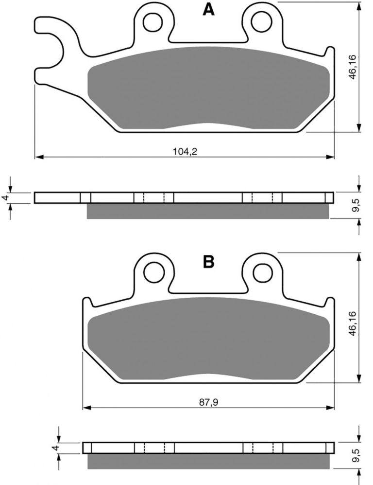 Goldfren AD033,VD252,FA172,FDB737,SBS650 for Motorbikes