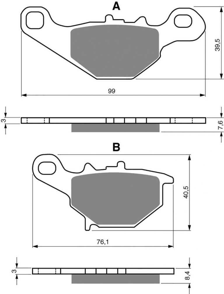 Goldfren AD109,VD351,FA230,SFA396,SBS122,SBS702 for Motorbikes