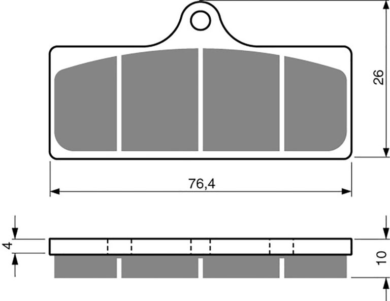 Goldfren AD218,SBS785 Lockheed4 Piston Caliper CP4488 for Motorbikes