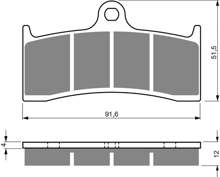 Goldfren AD225,FA249/2,VD437,SBS779,FDB2036,DP324 Beringer 6 Piston Endurance