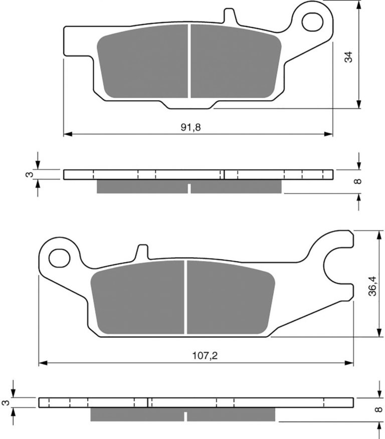 Goldfren AD252,FA443,VD279/2,SBS850,FDB2231 for Motorbikes