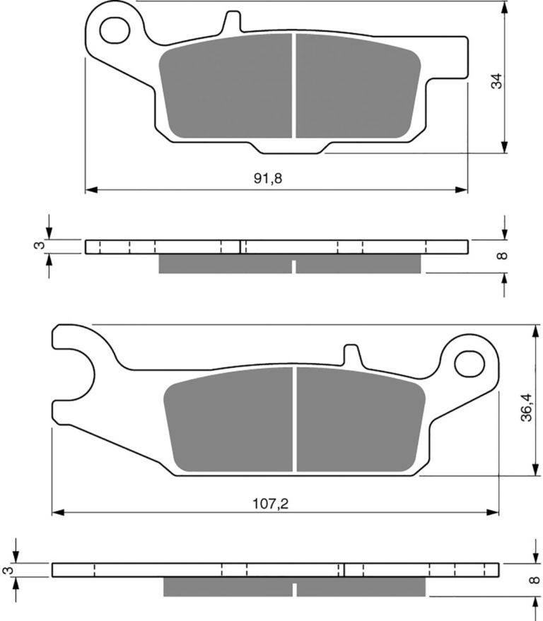 Goldfren AD253,FA444,VD278/2,SBS849,FDB2230 for Motorbikes