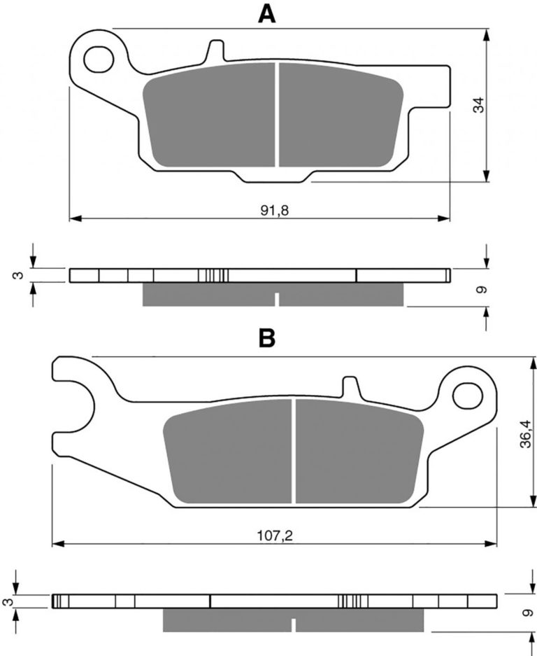 Goldfren AD256,FA446,VD278,SBS851,FDB2232 for Motorbikes