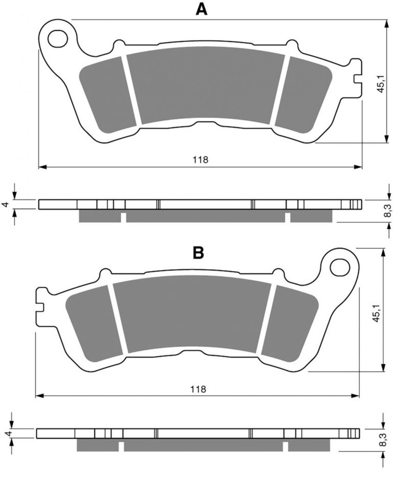 Goldfren AD257,FA388,VD172,FDB2196,DP954 111mm x 45mm x 10m m for Motorbikes