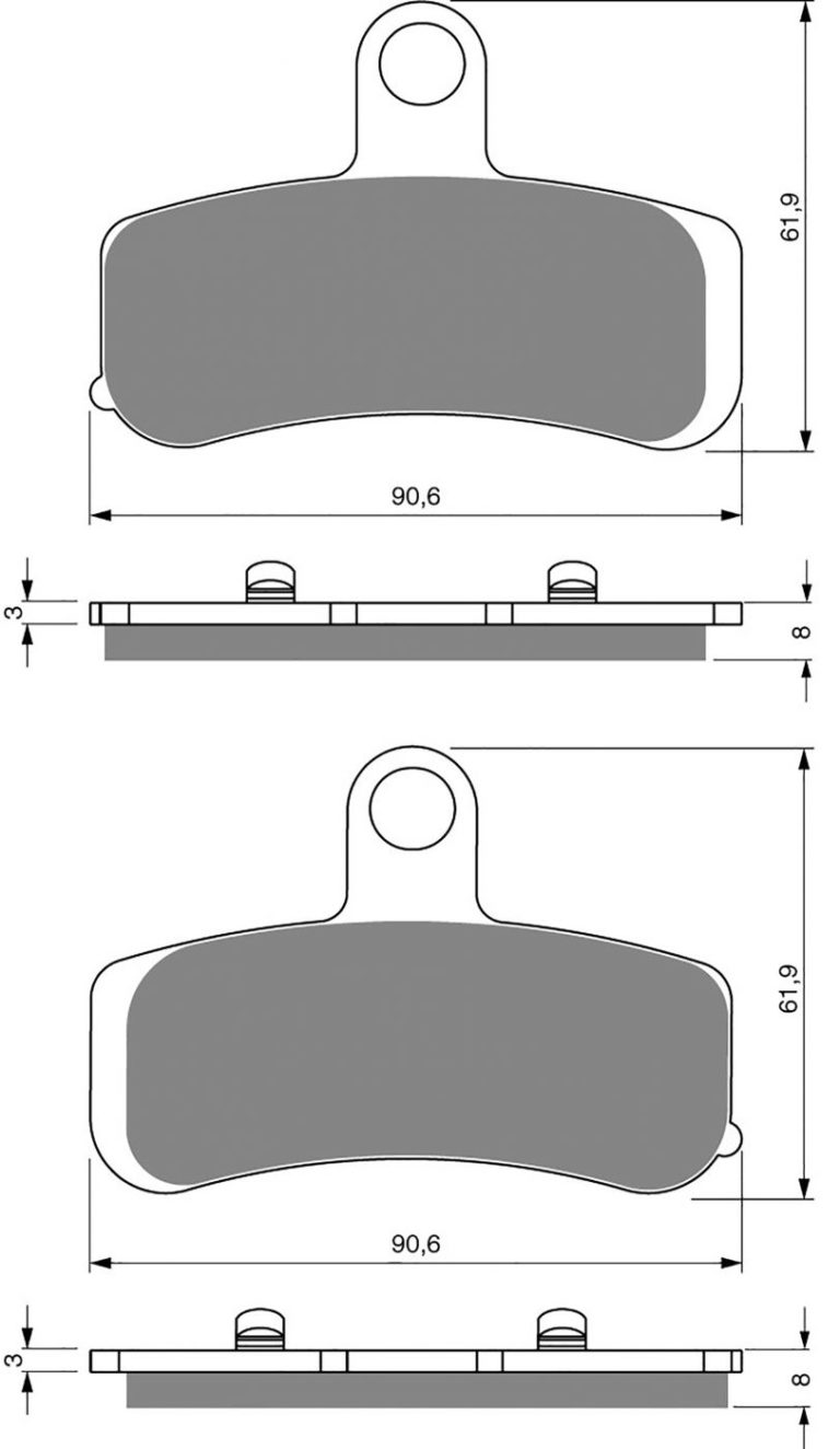 Goldfren AD275,FA457 103mm x 48mm x 10.9mm for Motorbikes