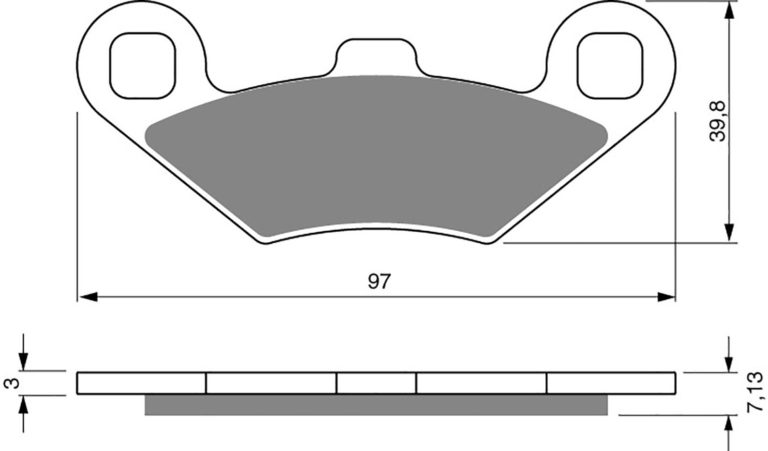 Goldfren S33-280 as fitted to Polaris similar pad to 320149 for Motorbikes