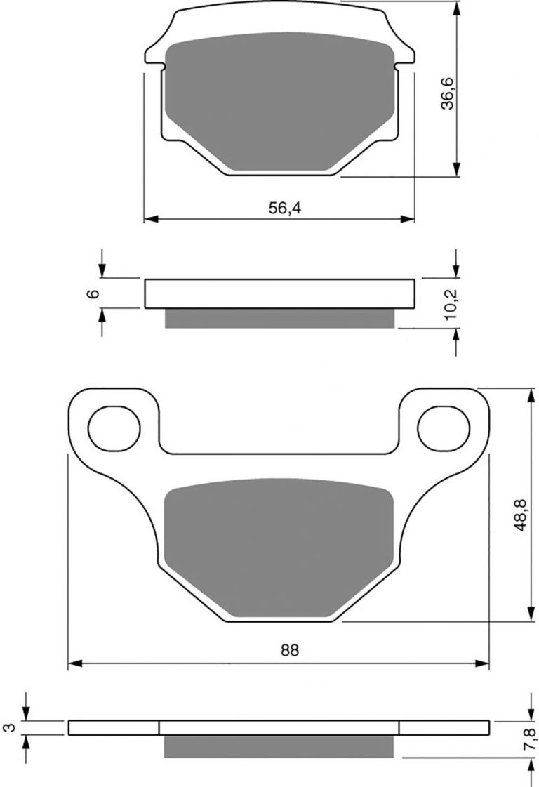 Goldfren AD289,FA93,FDB384,SBS585 GS125 & Chinese Caliper Front,Mutt Mongrol 125