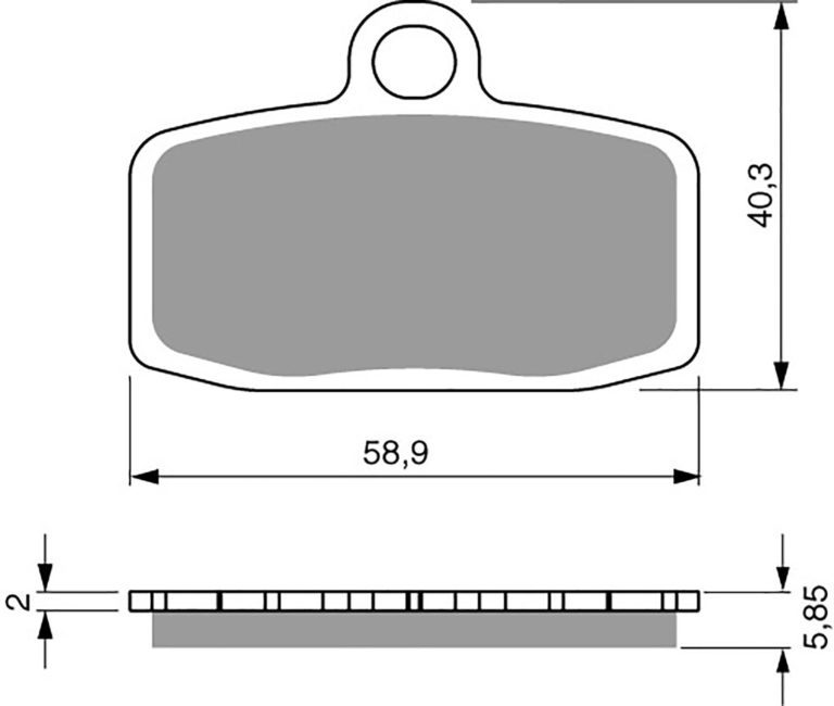 Goldfren AD308 as FA612 but 5.30mm thickness for Gas Gas for Motorbikes